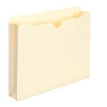 Smead Expanding File Jackets, Letter Size, 2in Expansion, 100% Recycled, Manila, Box Of 50