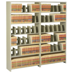 Tennsco 88inH Add-On Unit For Snap-Together Open Shelving, Sand