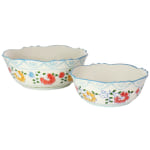 Gibson Elite Anaya 2-Piece Stoneware Bowl Set, Multicolor