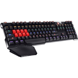 Bloody Gaming Optical Mechanical Gaming Keyboard, Backlit Adjustable - Cable Connectivity - USB Interface Multimedia Hot Key(s) - Windows - LK (Light Strike) Keyswitch - Black