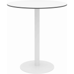 KFI Studios Eveleen Round Outdoor Bistro Patio Table, 41inH x 36inW x 36inD, Designer White/White