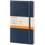 Moleskine Classic Hard Cover Notebook, Pocket, 3.5in x 5.5in, Ruled, 192 Pages, Sapphire Blue