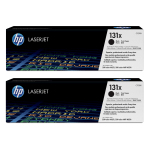 HP 131X Black High Yield Toner Cartridges, Pack Of 2, CF210X