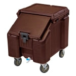 Cambro SlidingLid Ice Caddy, 100-Lb Capacity, Dark Brown