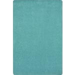 Joy Carpets Kid Essentials Solid Color Rectangle Area Rug, Just Kidding, 6" x 9ft, Seafoam