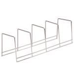 Better Houseware 4-Section Plate Rack, 4-3/4inH x 4-3/4inW x 15inD, Gray