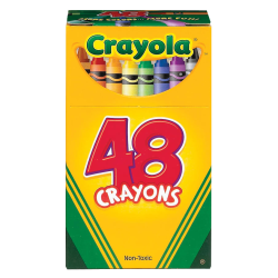 Crayola Crayons, Assorted Colors, Box Of 48