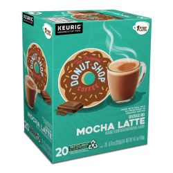 The Original Donut Shop Single-Serve K-Cup, 1-Step Mocha Latte, Carton of 20