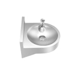 Alpine Wall Mounted Water Fountain, 8-7/8inH x 12-3/4inW x 14-3/16inD, Silver