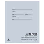 Office Depot Brand Examination Booklet, 8 1/2in x 7in, 8 Sheets