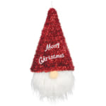 Amscan 244231 Christmas 3D Deluxe Tinsel Santa Gnomes, 15-1/4inH x 9-1/2inW x 3inD, Red, Set Of 2 Gnomes