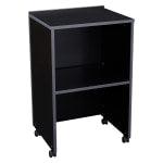 Oklahoma Sound 112 Series AV Cart/Lectern Base, 33-3/4inH x 21-1/8inW x 17-1/2inD, Black