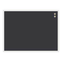 U Brands Magnetic Chalkboard, 40in X 30in, White Wood Frame