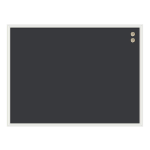 U Brands Magnetic Chalkboard, 40in X 30in, White Decor Frame (2916U00-01)