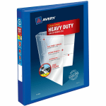 Avery Heavy-Duty View 3-Ring Binder With Locking One-Touch EZD Rings, 1in D-Rings, 42% Recycled, Pacific Blue