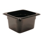 Cambro 1/6 Size Camwear Food Pan, Black