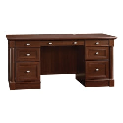 Inval Multi-Level 48inW Writing Desk, Smoke Oak