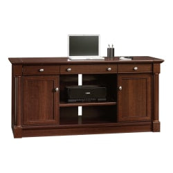 Sauder Palladia 66inW Executive Computer Desk, Select Cherry