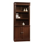 Sauder Palladia 71 7/8inH 5-Shelf Traditional Library With Doors, Cherry/Medium Finish, Standard Delivery