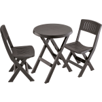 Rimax 3-Piece Breakroom/Lunch Room Table and Chairs Set, Espresso