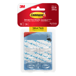 Command Mini Wall Hooks, 18 Command Hooks, 24 Command Strips, Damage Free Hanging of Dorm Room Decorations, Clear