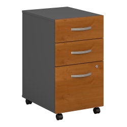 WorkPro 23inD Vertical 2-Drawer Mobile Pedestal File Cabinet, Light Gray