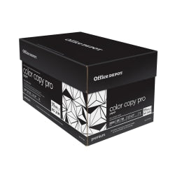 Office Depot Color Copy Paper, White, Ledger (11in x 17in), 2000 Sheets Per Case, 28 Lb, 98 Brightness, Case Of 4 Reams