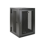 Tripp Lite 18U Wall Mount Rack Enclosure Server Cabinet Swinging Hinged Door Deep - Rack cabinet - wall mountable - black - 18U - 19in