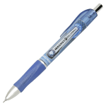 SKILCRAFT Magnus Retractable Rollerball Pens, Needle Point, 0.5 mm, Blue Barrel, Blue Ink, Pack Of 12