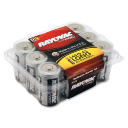 Rayovac Ultra Pro Alkaline D Battery 12-Packs - For Multipurpose - D - 1.5 V DC - 8 / Carton