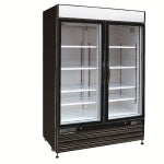 Edgecraft Maxx Cold MXM2-48RHC 48 Cu Ft 2-Section Glass Refrigerator With Self-Closing Doors, Silver