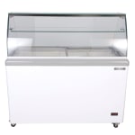 Edgecraft Maxx Cold Commercial Ice Cream Dipping Cabinet, 13.8 Cu. Ft., White