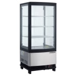 Edgecraft Maxx Cold MECR-31D 3 Cu Ft Countertop Refrigerated Merchandiser With Glass Door, Silver