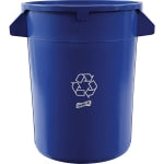 Genuine Joe Heavy-duty Trash Container - 32 gal Capacity - Plastic - Blue