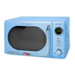 Nostalgia NRMO7BL6A Retro Counter-Top Microwave Oven, 0.7 Cu. Ft., Blue