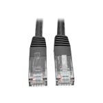 Tripp Lite Cat6 Gigabit Molded Patch Cable (RJ45 M/M), Black, 100 ft - First End: 1 x RJ-45 Male Network - Second End: 1 x RJ-45 Male Network - 1 Gbit/s - Patch Cable - Gold Plated Contact - 24 AWG - Black