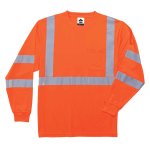 Ergodyne GloWear 8391 Type-R Class 3 Long-Sleeve T-Shirt, 5X, Orange