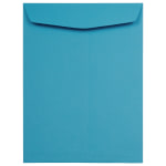 JAM Paper Open-End 9in x 12in Envelopes, Gummed Seal, Blue, Pack Of 100 Envelopes