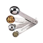 American Metalcraft Measuring Spoon Set, Silver