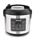 Aroma ARC-150SB 20-Cup Digital Cool-Touch Rice Cooker, 10-7/8inH x 11-1/4inW x 10-7/8inD, Silver