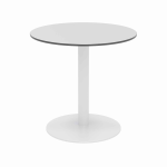 KFI Studios Eveleen Square Outdoor Bistro Patio Table, 41inH x 30inW x 30inD, Gray/Silver