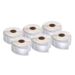 DYMO Multipurpose Labels For LabelWriter Label Printers, 1in x 2 1/8in, White, 500 Labels Per Roll, Pack Of 6 Rolls