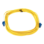 Monoprice - Network cable - LC single-mode (M) to LC single-mode (M) - 5 m - fiber optic - 9 / 125 micron - riser, snagless - yellow