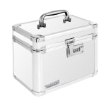 IdeaStream Vaultz Small Locking Storage Box, 7inH x 7inW x 7inD, White