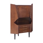 SEI Furniture Larson Bar Cabinet, 49inH x 35inW x 25inD, Dark Tobacco