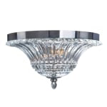 Elegant Designs 2-Light Flush-Mounted Ceiling Light, 14inW, Glacier Petal, Chrome