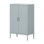 South Shore Crea 26inW Metal 2-Door Accent Cabinet, Blue