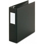 Universal D-Ring Binder With Label Holder, 8 1/2in x 11in, 3in Capacity, Black