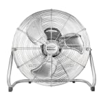 Brentwood Kool Zone 20in 3-Speed Floor Fan, 24in x 23-1/2in, Chrome