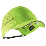 Ergodyne Skullerz 8960 Bump Cap With LED Lights, Long Brim, Lime